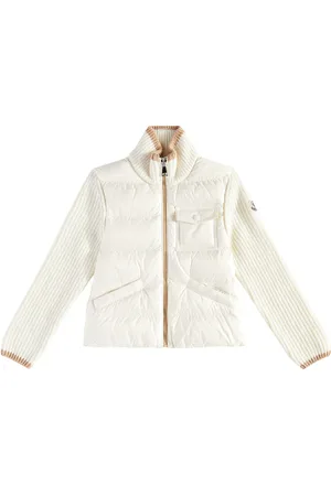 Moncler Chaqueta de lana con paneles de plumas