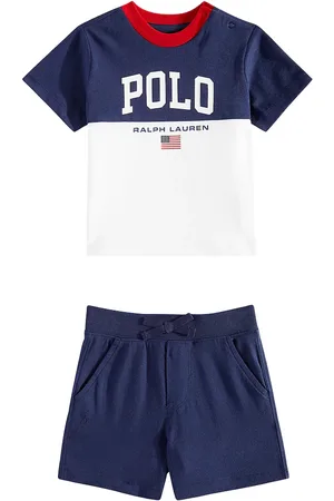 Ralph Lauren Bebé - set de camiseta y shorts de algodón
