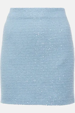 Alessandra Rich Minifalda de tweed con lentejuelas
