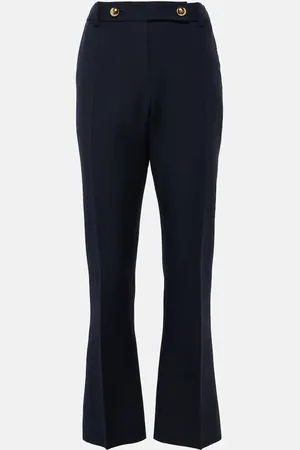 VALENTINO Pantalones flared de Crepe Couture
