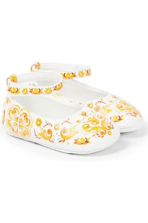 Dolce & Gabbana Bebé - bailarinas de piel estampadas