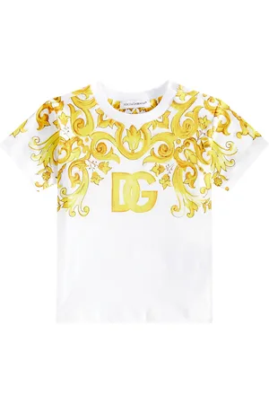 Dolce & Gabbana Bebé - camiseta Majolica de algodón con logo