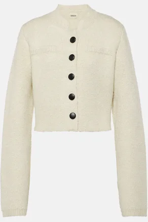 Khaite Chaqueta cropped Ello de seda y cachemir