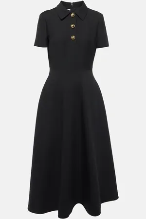 VALENTINO Vestido midi de Crepe Couture