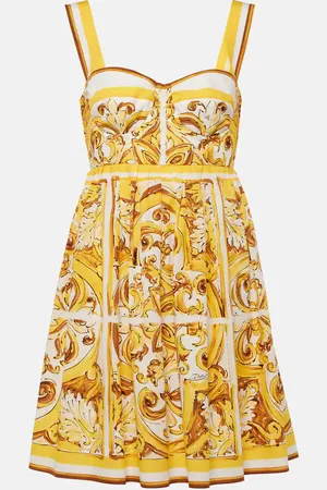 Dolce & Gabbana Vestido corto Majolica de algodón
