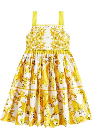 Dolce & Gabbana Vestido Majolica de popelín