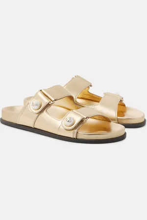 Jimmy Choo Sandalias Fayence de piel metalizada