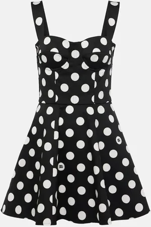 Dolce & Gabbana Vestido corsé corto de dril de mezcla de algodón