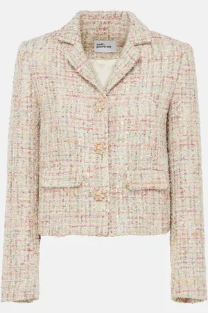 Self-Portrait Blazer de bouclé adornado
