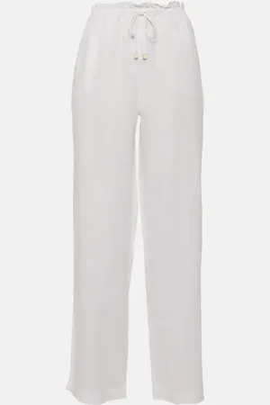 Heidi Klein Pantalones anchos White Bay de lino