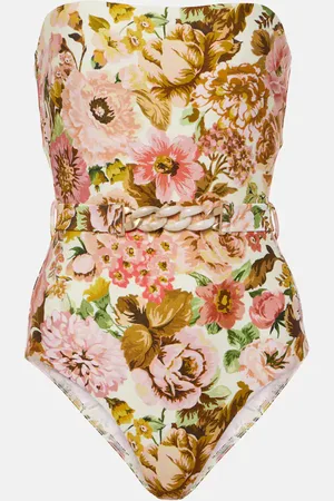 ZIMMERMANN Bañador Golden floral con cinturón