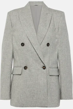Brunello Cucinelli Blazer de franlea de lana y cachemir