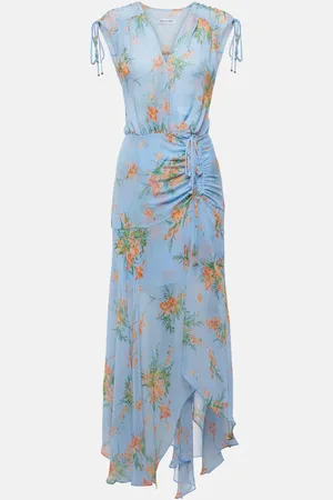 VERONICA BEARD Vestido largo Dovima de seda floral
