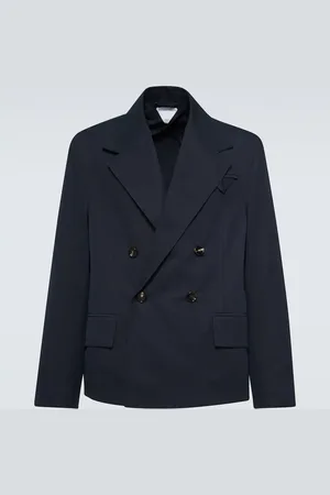 Bottega Veneta Blazer cruzado de sarga de algodón
