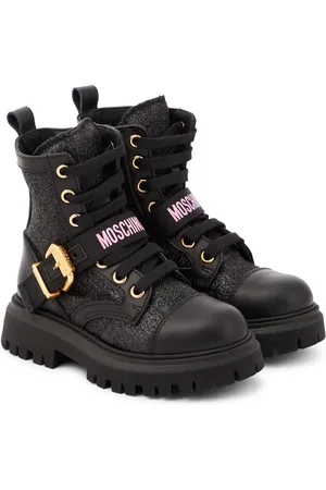 Moschino Botas con piel y logo