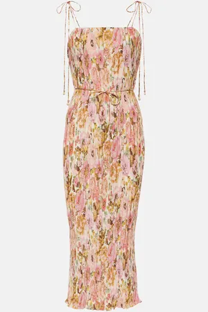 ZIMMERMANN Vestido lencero Golden Pleated floral