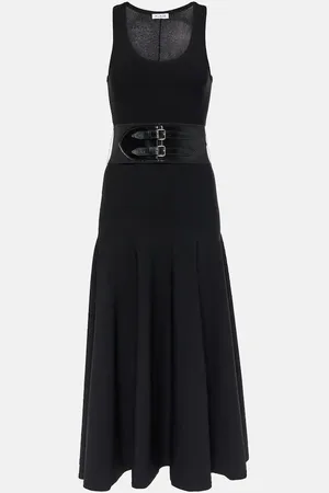 Alaïa Alaïa Vestido midi con piel