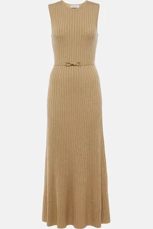 GABRIELA HEARST Vestido midi de lana y cachemir