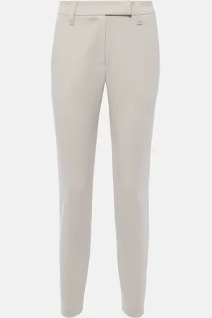 Brunello Cucinelli Pantalones slim de mezcla de algodón