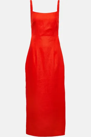 SIR Vestido largo fruncido Primrose de lino