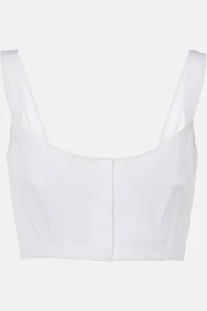 Alaïa Alaïa Crop top de algodón