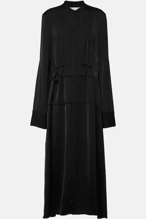 Jil Sander Vestido camisero plisado