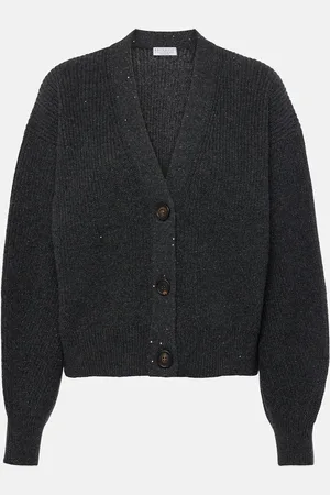 Brunello Cucinelli Cárdigan cropped de mezcla de cachemir