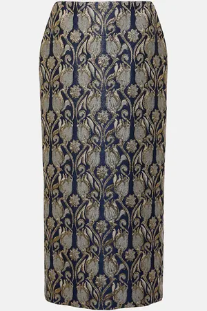 VALENTINO Falda midi Mossi brocada