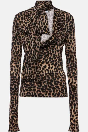 BLUMARINE Top de lana estampado