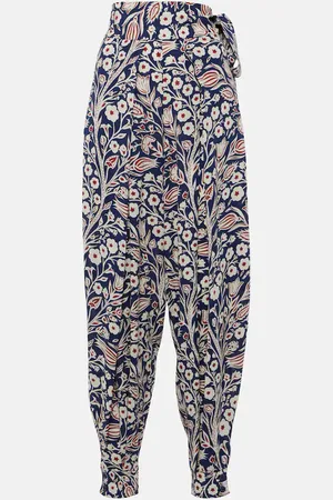 Loro Piana Pantalones tapered de seda estampados