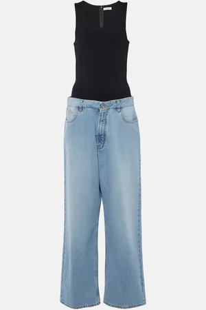Alaïa Alaïa Mono de denim y punto