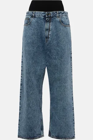 Alaïa Alaïa Jeans rectos con cintura de punto
