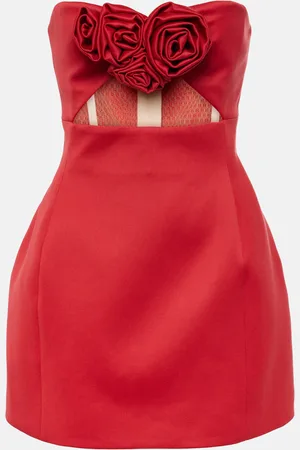 MAGDA BUTRYM Vestido bustier corto de mezcla de lana