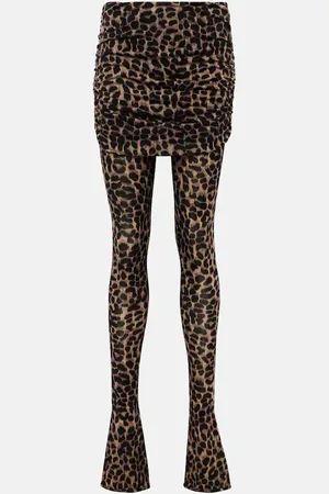 BLUMARINE Leggings de lana estampados