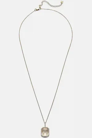 Mateo Collar de oro de 14 ct con cuarzo y diamantes