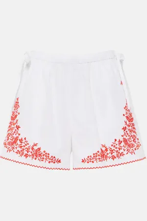ALÉMAIS Alémais Shorts Hearts de algodón bordado