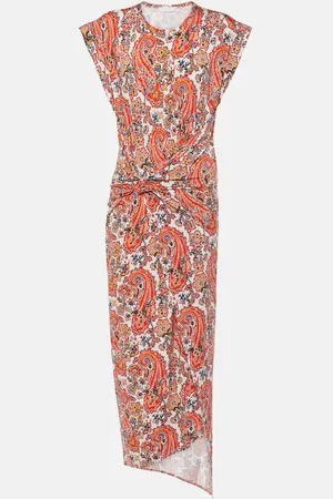 Paco rabanne Vestido midi de jersey fruncido