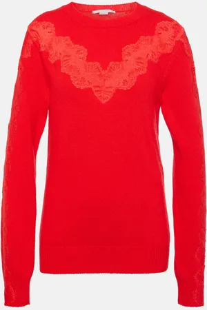 Stella McCartney Jersey de lana con ribete de encaje