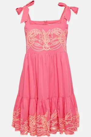 Juliet Dunn Vestido corto de algodón floral