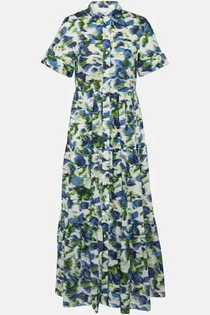 Erdem Vestido midi de popelín floral