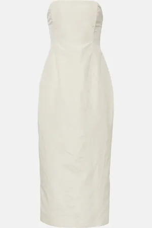 MAGDA BUTRYM Vestido midi de tafetán de seda