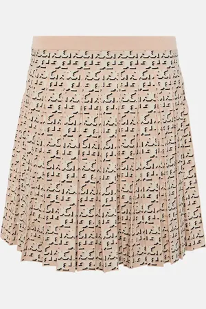 Tory Burch Minifalda plisada con logo en jacquard