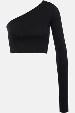 Rick Owens Crop top de algodón asimétrico