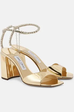 Jimmy Choo Sandalias Saeda 85 de piel metalizada