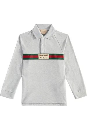 Gucci Polo de mezcla de algodón con Web