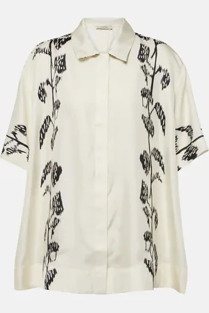ASCENO Camisa bowling Montauk de sarga de seda