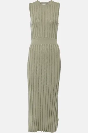 Varley Vestido midi Florian de algodón