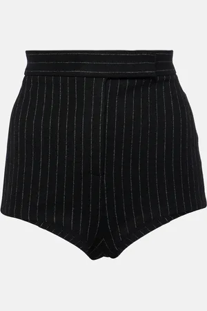 ALEX PERRY Shorts de tiro alto con raya diplomática
