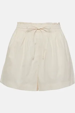 ULLA JOHNSON Shorts Marn de popelín de algodón