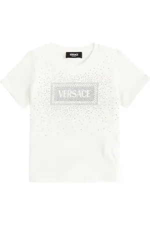 VERSACE Camiseta de jersey de algodón con logo